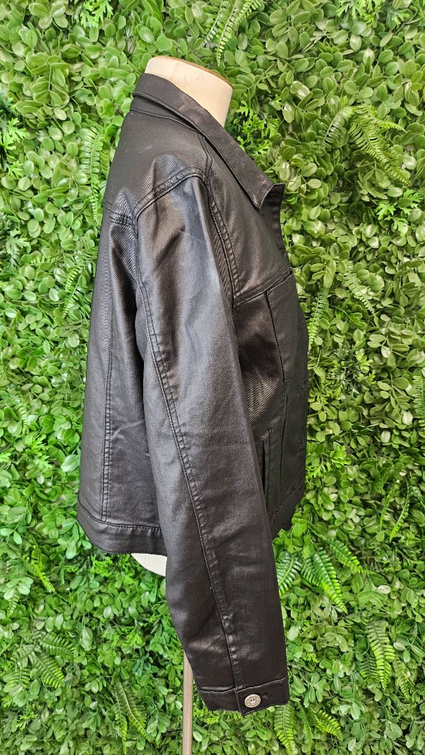 Monaco Jeans Black Coated Stretch Jacket (14)