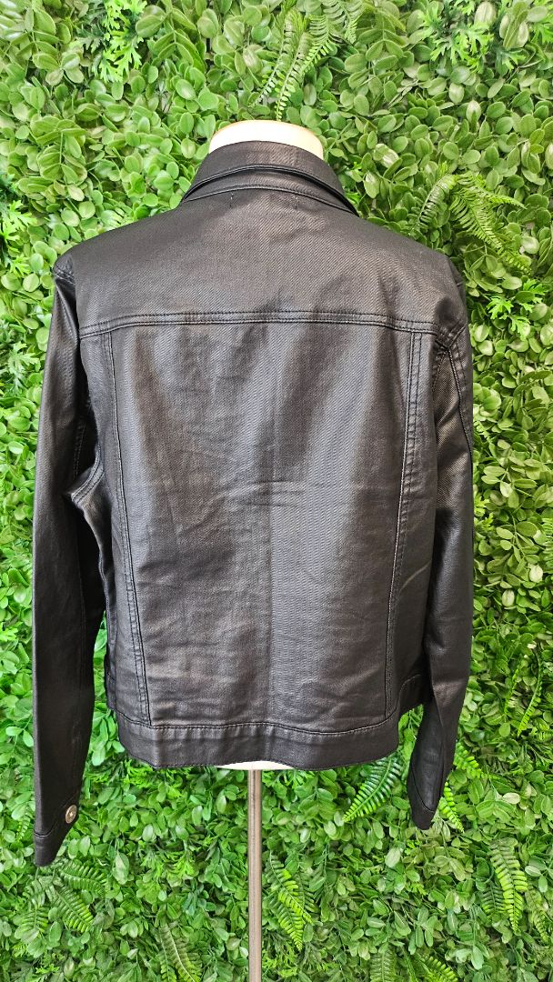 Monaco Jeans Black Coated Stretch Jacket (14)