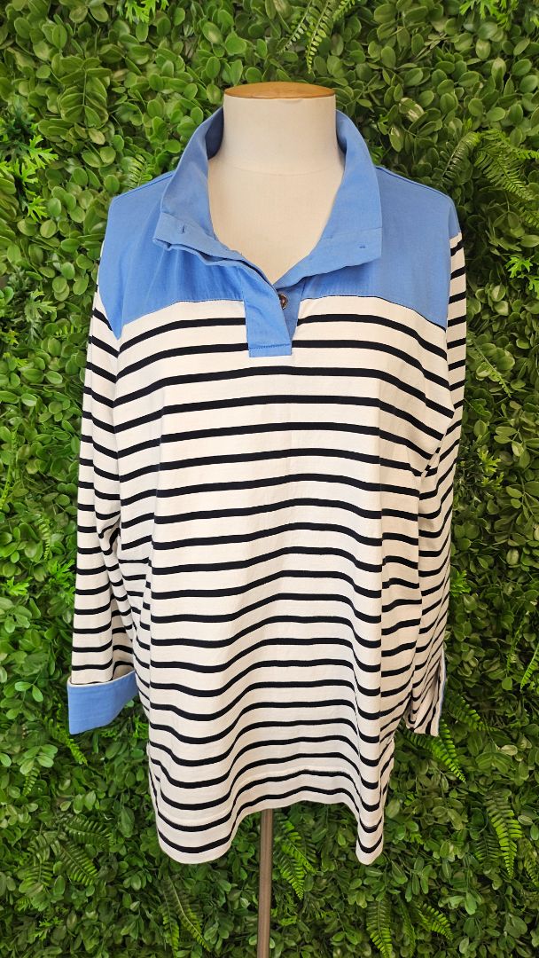 Charlie Jane Stripe Blue Pullover (16)