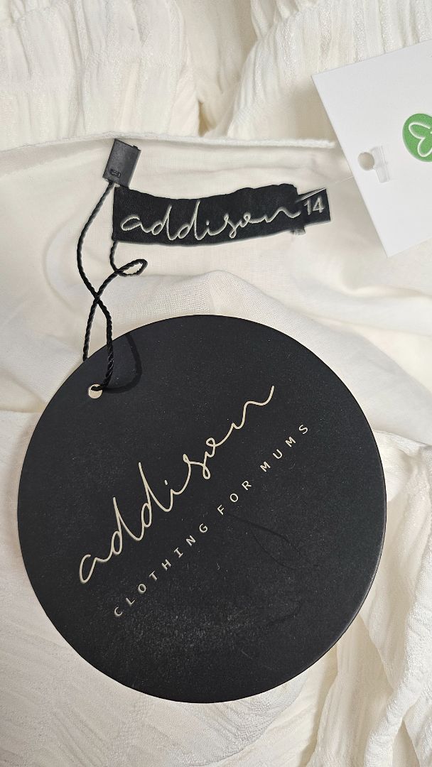 Addison White Baby Doll Dress BNWT (14)