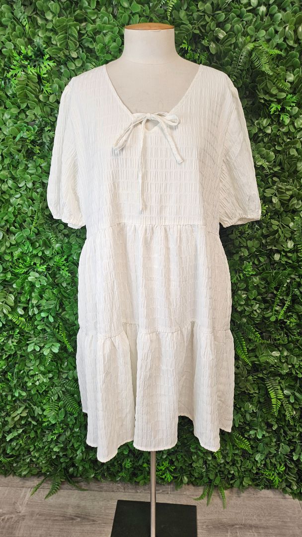Addison White Baby Doll Dress BNWT (14)