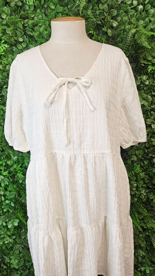 Addison White Baby Doll Dress BNWT (14)