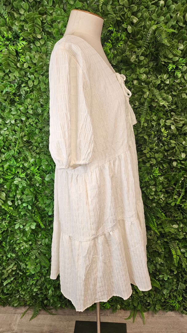 Addison White Baby Doll Dress BNWT (14)