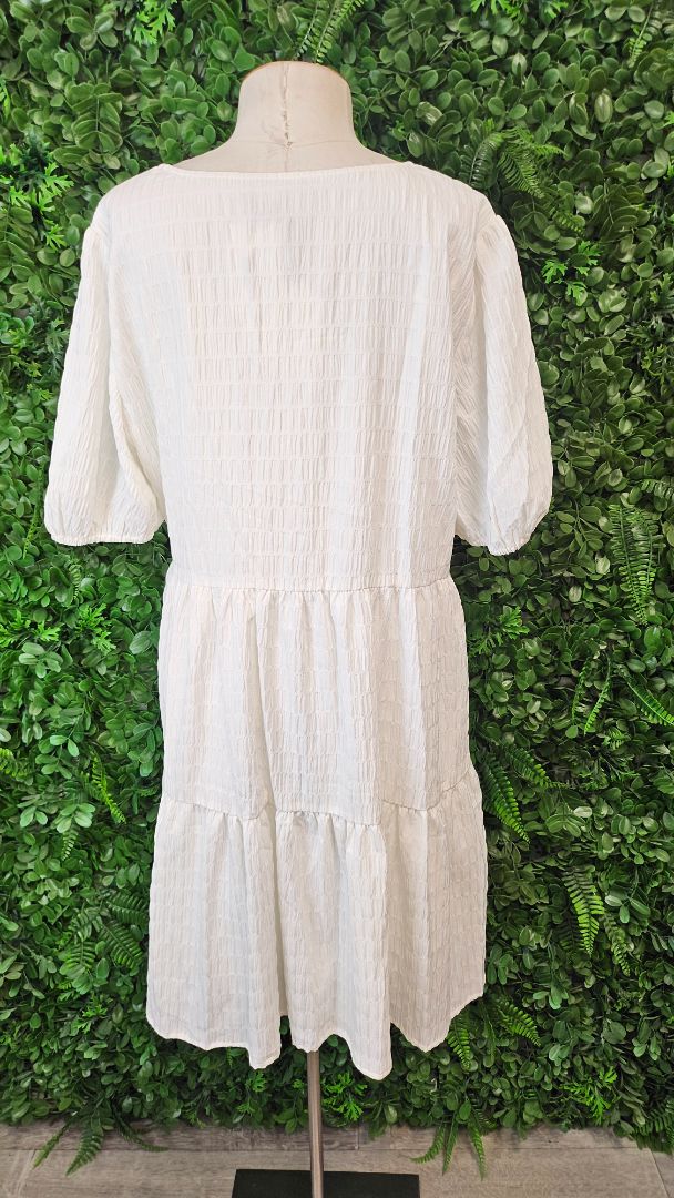Addison White Baby Doll Dress BNWT (14)