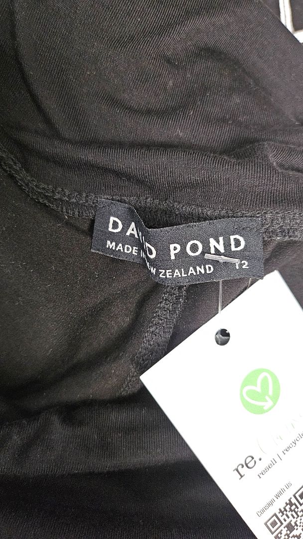 David Pond Black/White Letter Pants (12)