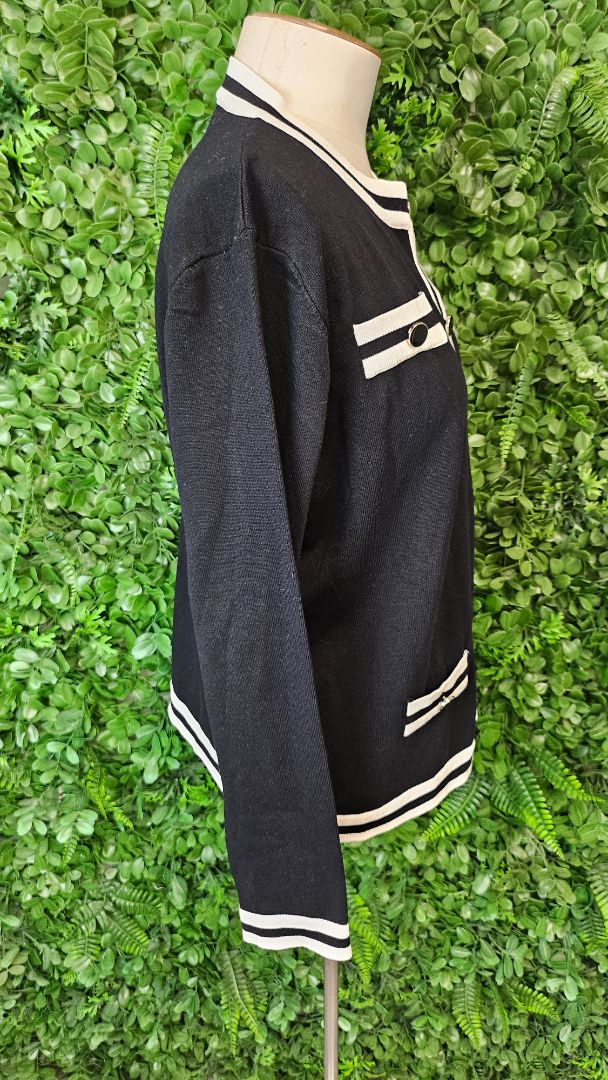 Unknown Black/White Contrast Cardigan (14)