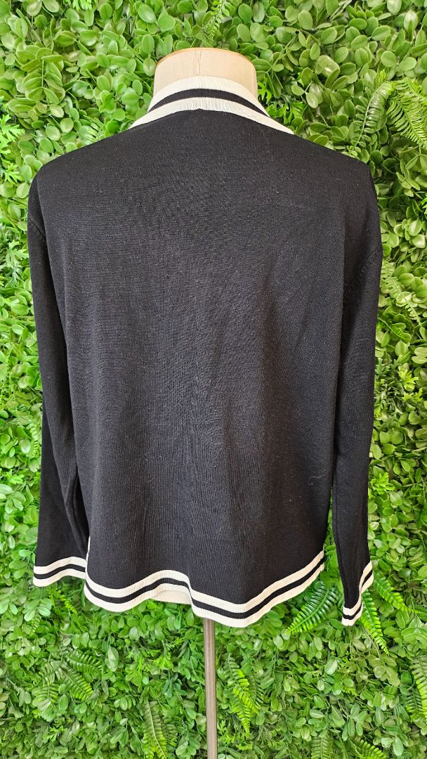 Unknown Black/White Contrast Cardigan (14)