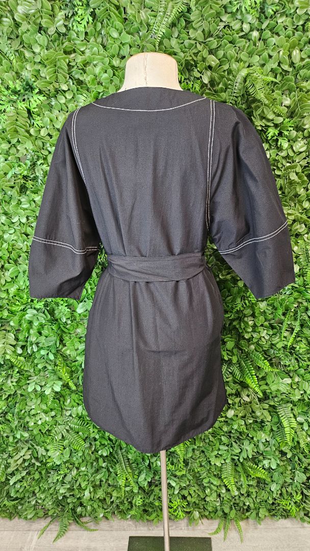 Zara Black/White Stitch Dress BNWT (8)