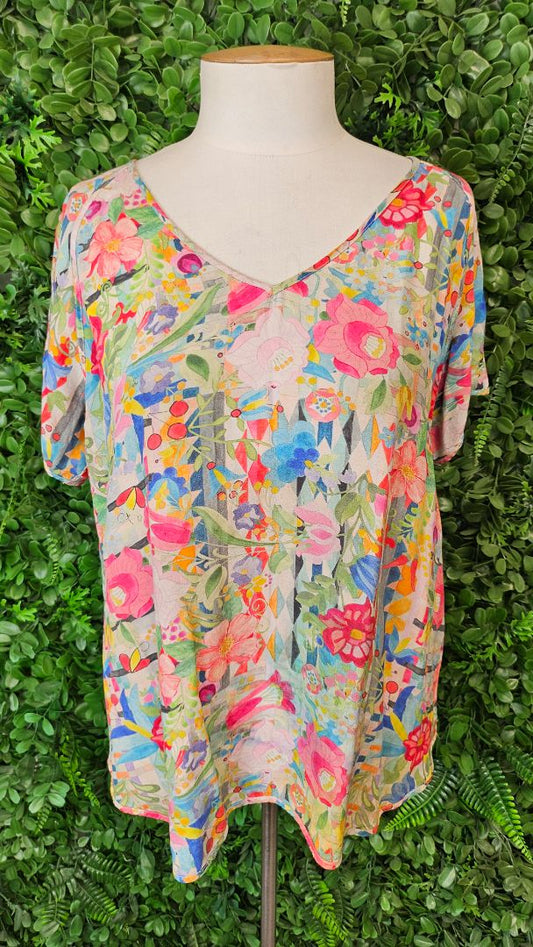 Madly Sweetly Abstract Cut & Paste Top (14)
