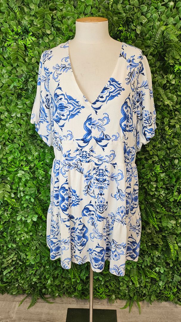 City Chic Floral Linen Mini Dress (18)