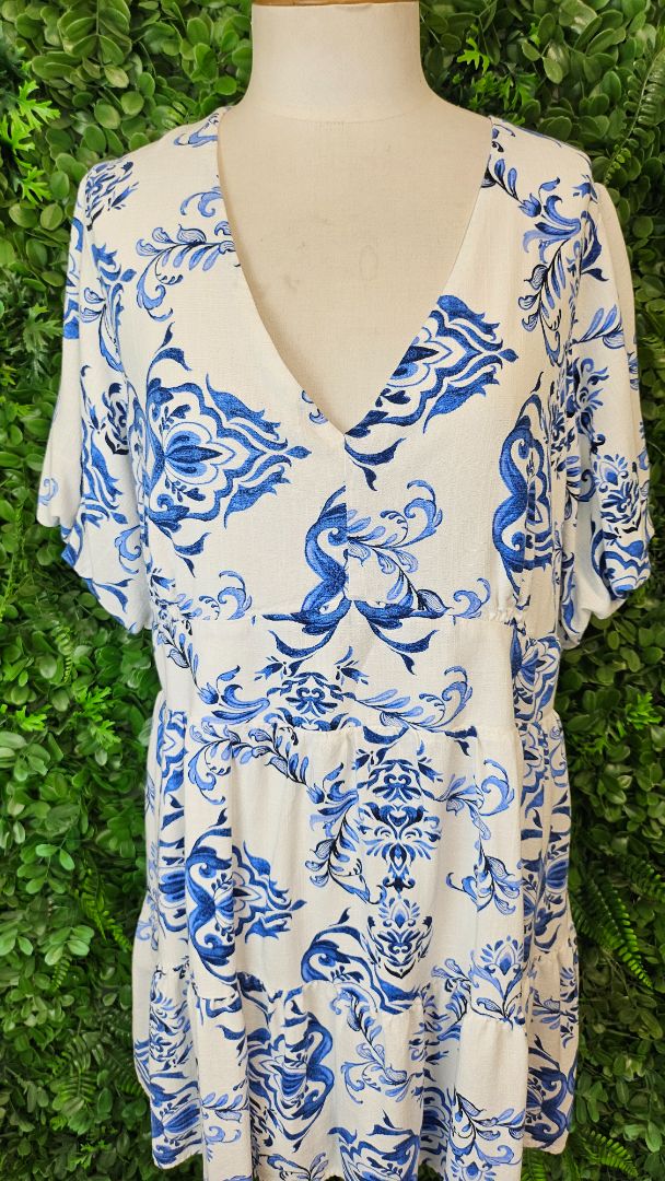 City Chic Floral Linen Mini Dress (18)