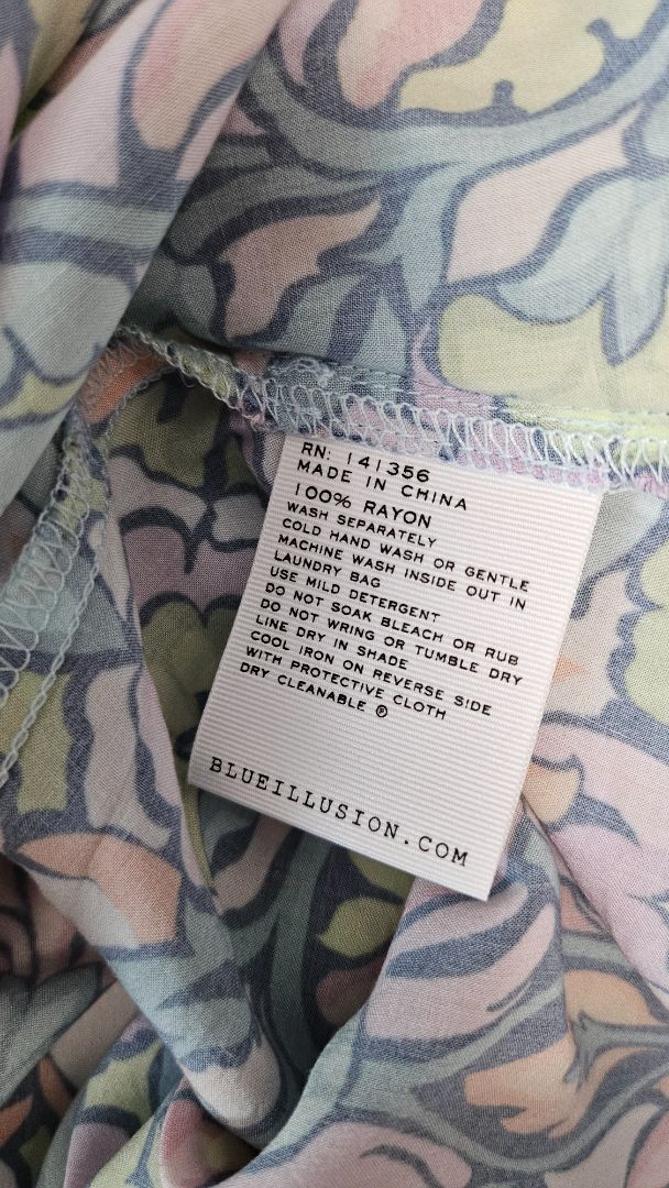 Blue Illusion Multi Lotus Blouse