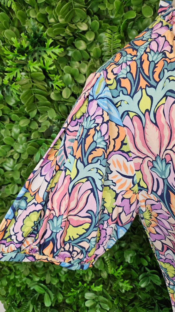 Blue Illusion Multi Lotus Blouse