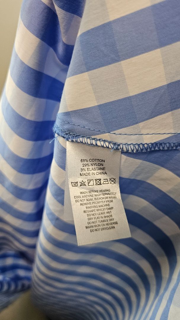 Foil Blue Gingham Dress (16-18)