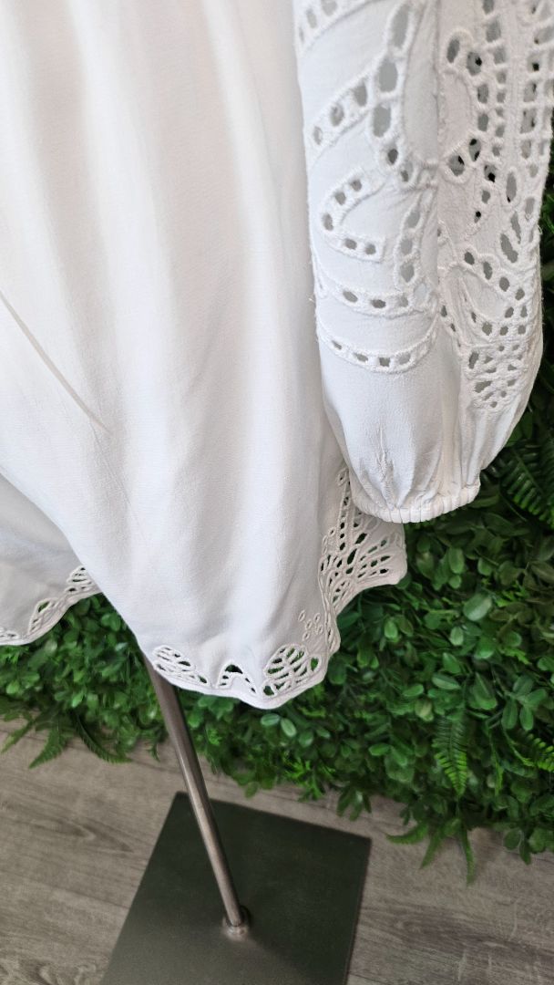 Witchery White Long Sleeve Playsuit (8)