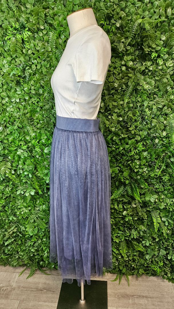 Made In Italy Denim Blue Tulle Skirt (8-10)