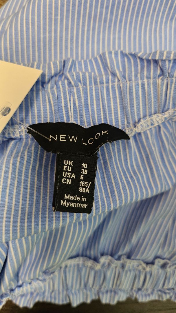 New Look Blue Stripe Top (10)