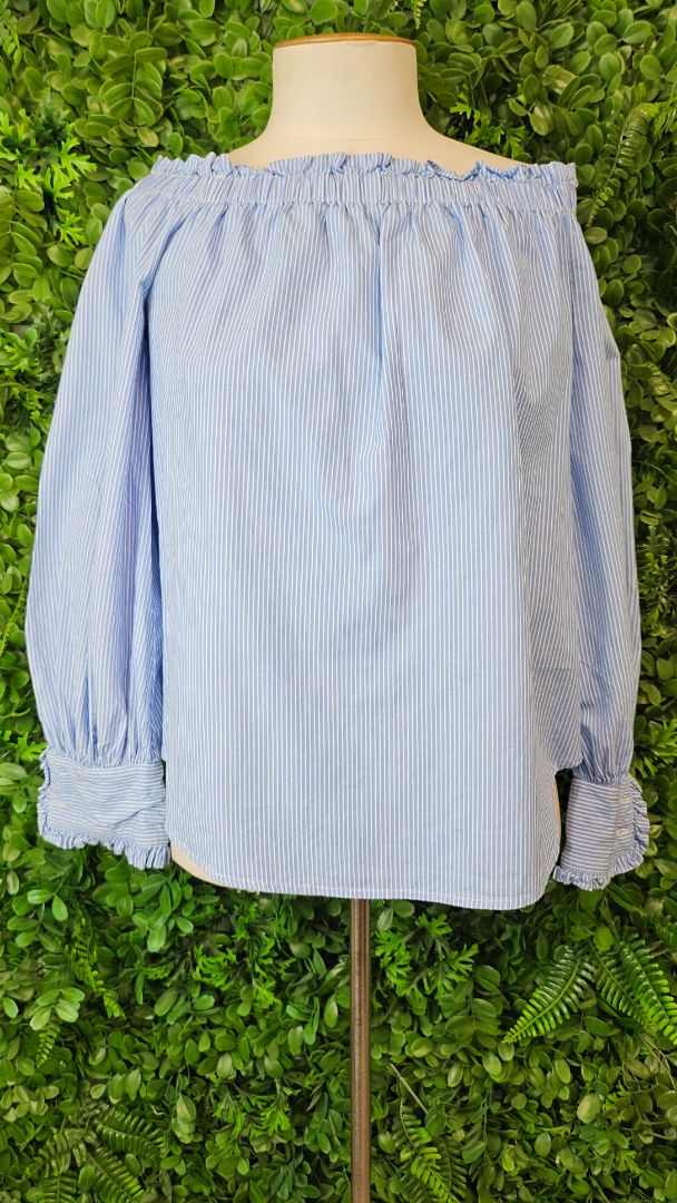 New Look Blue Stripe Top (10)