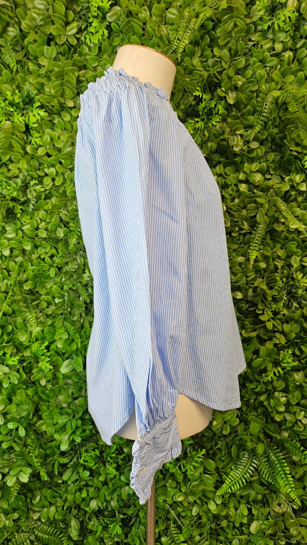 New Look Blue Stripe Top (10)