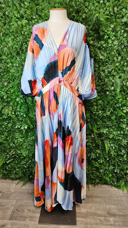 City Chic Mult Henley Pleat Dress (20)