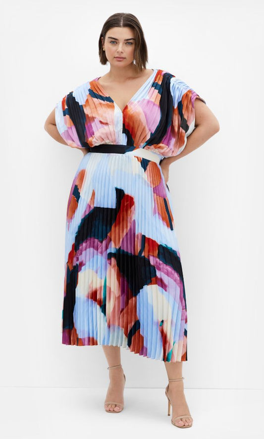 City Chic Mult Henley Pleat Dress (20)