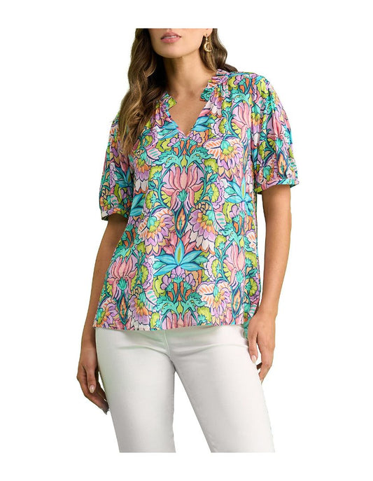 Blue Illusion Multi Lotus Blouse