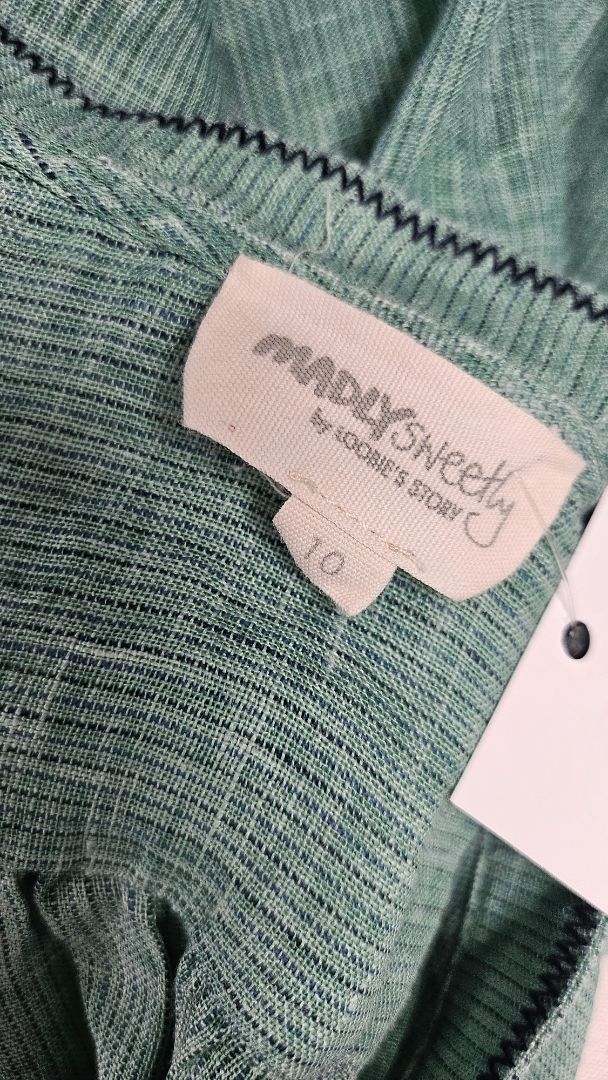 Madly Sweetly Green Linen Blouse (10)
