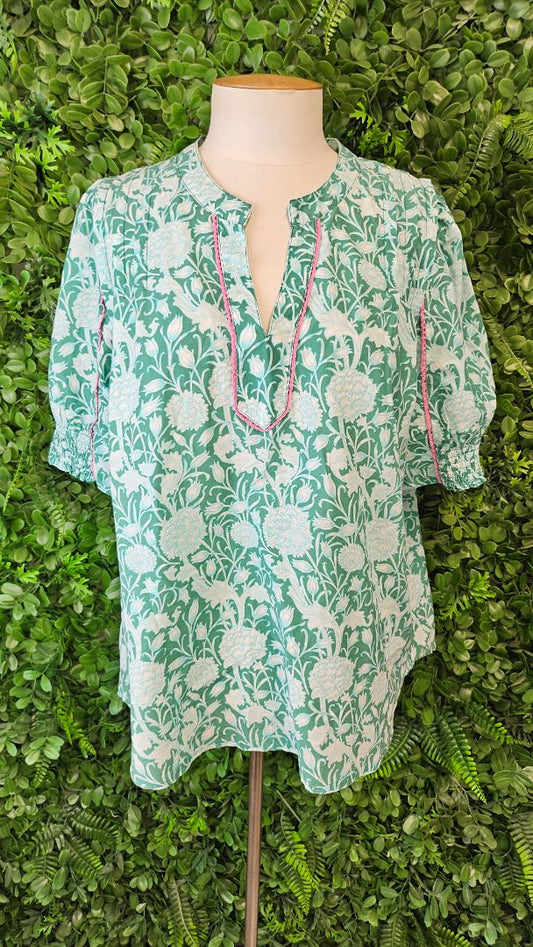 Loobies Story Green Print Blouse (14)