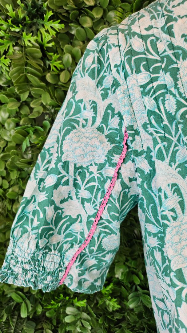 Loobies Story Green Print Blouse (14)