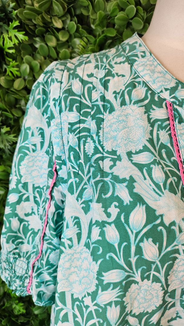 Loobies Story Green Print Blouse (14)