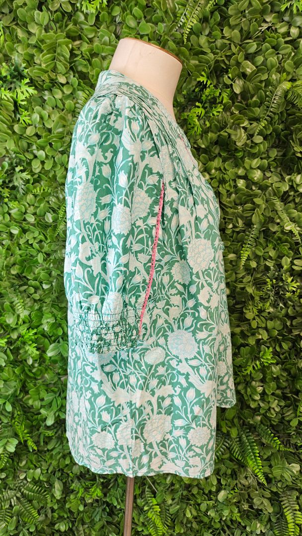 Loobies Story Green Print Blouse (14)