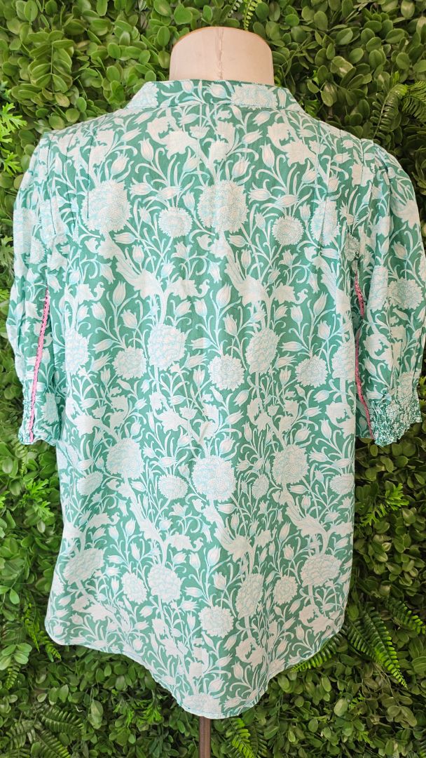 Loobies Story Green Print Blouse (14)