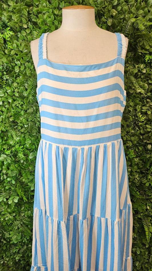 Shine On Stripe Tier Sun Dress (16-18)