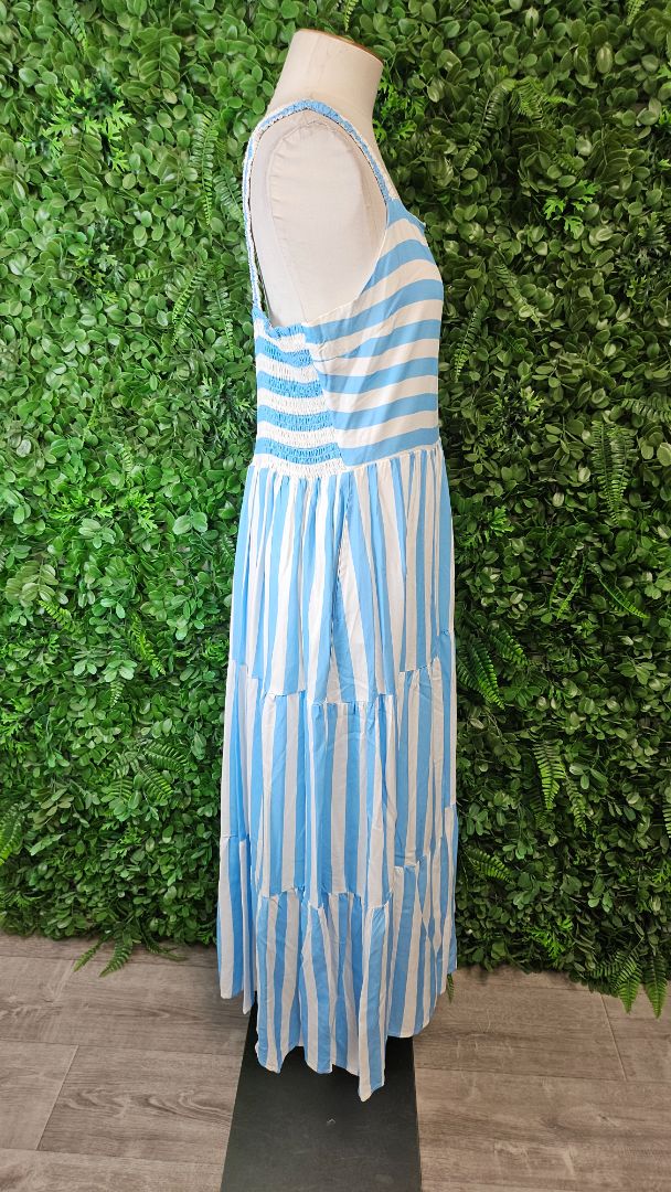 Shine On Stripe Tier Sun Dress (16-18)