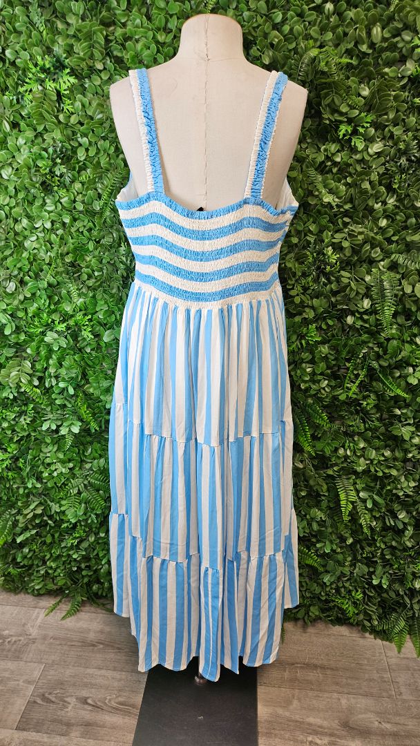 Shine On Stripe Tier Sun Dress (16-18)