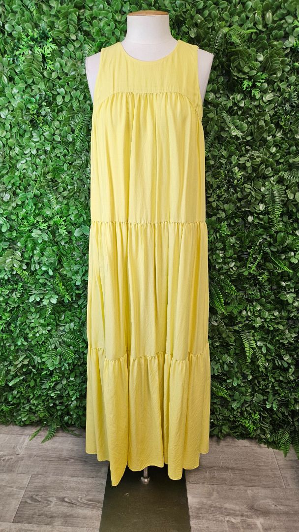 Witchery Yellow Tiered Dress (12)