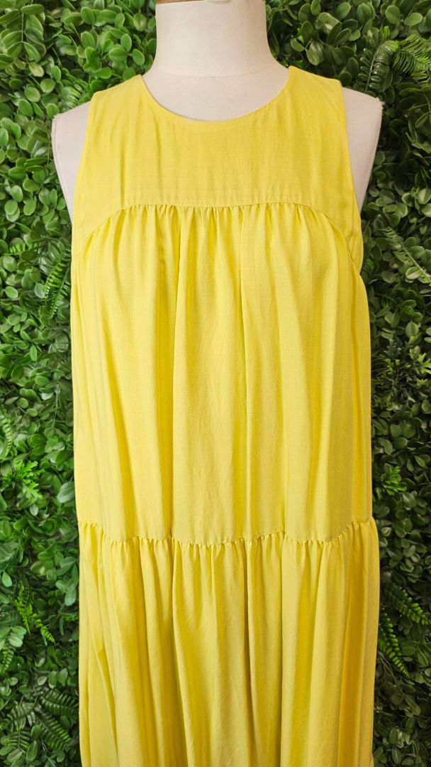 Witchery Yellow Tiered Dress (12)
