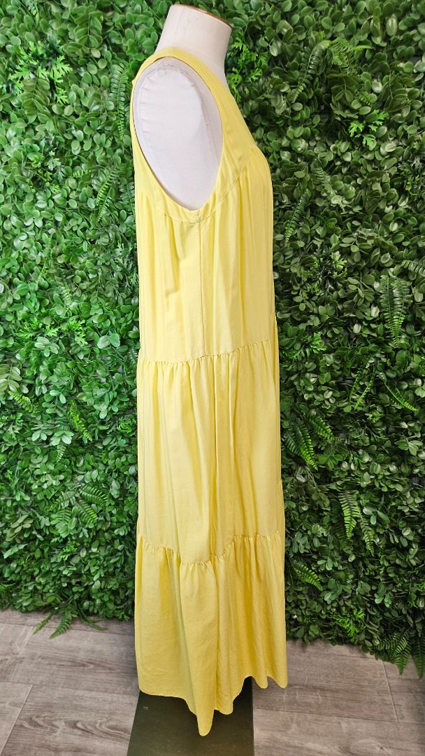 Witchery Yellow Tiered Dress (12)