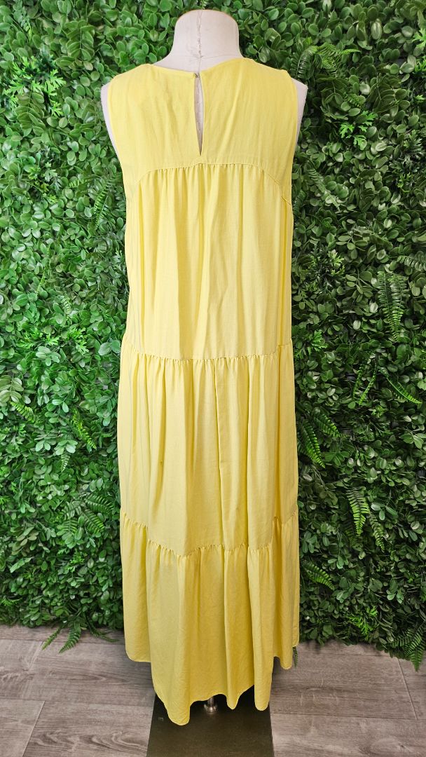 Witchery Yellow Tiered Dress (12)