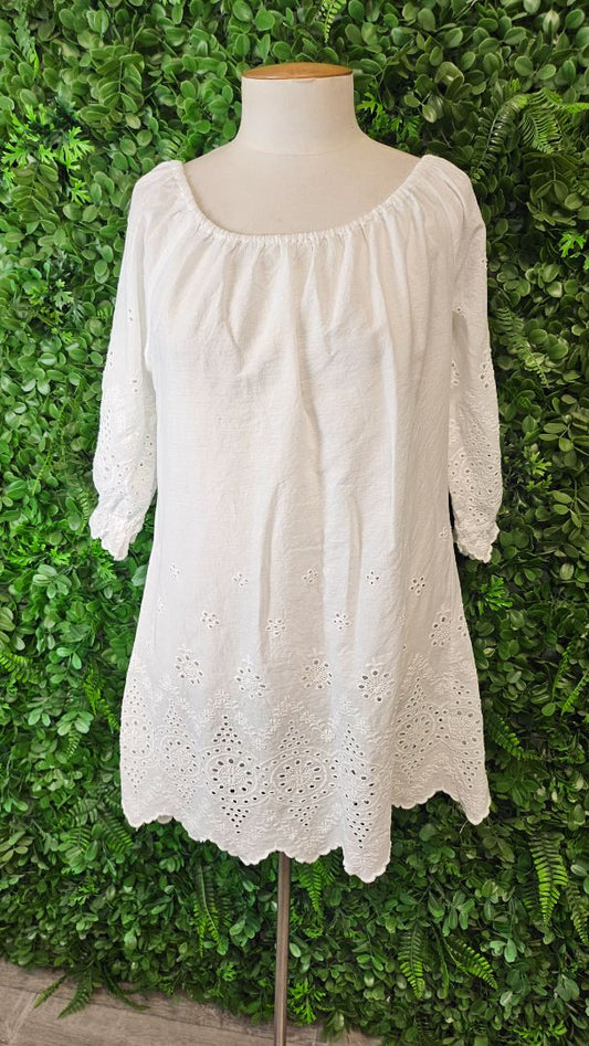 Redcurrent White Embroidered Top (12)