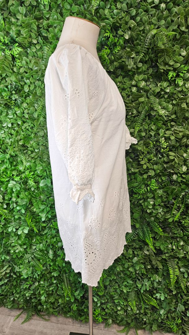 Redcurrent White Embroidered Top (12)