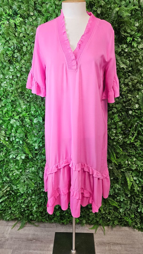 Loobies story Fushia Pink Frill Dress (10)