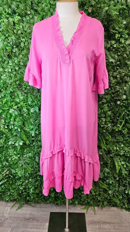 Loobies story Fushia Pink Frill Dress (10)