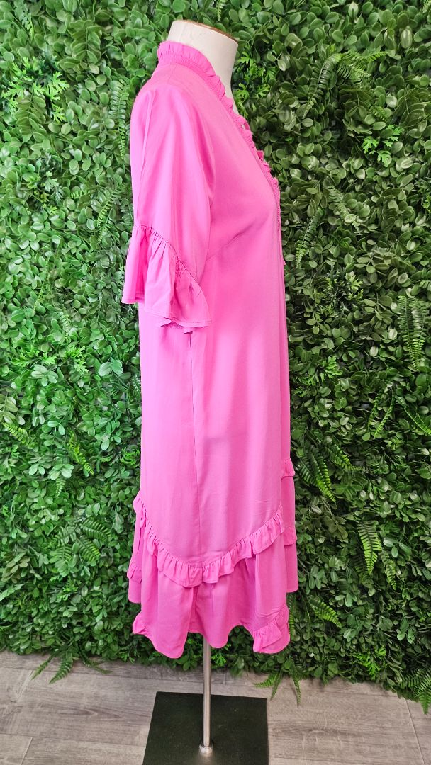 Loobies story Fushia Pink Frill Dress (10)