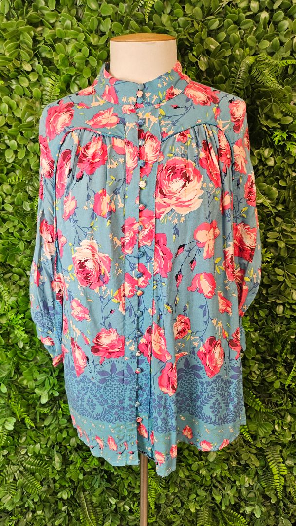 Luna Sky Floral Boho Blouse (10)