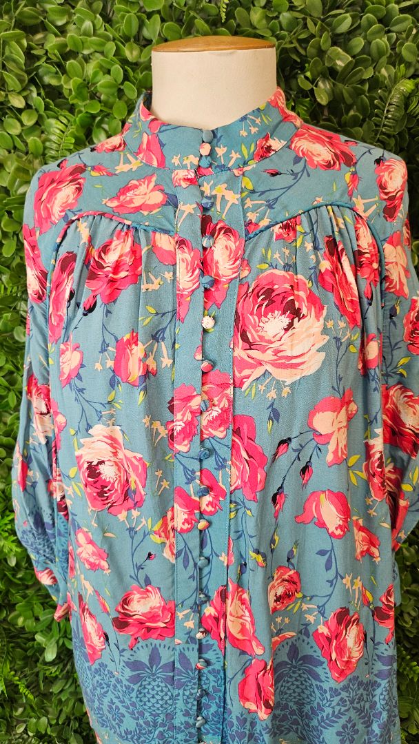 Luna Sky Floral Boho Blouse (10)