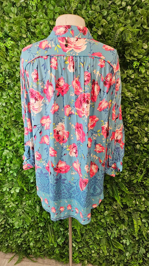 Luna Sky Floral Boho Blouse (10)