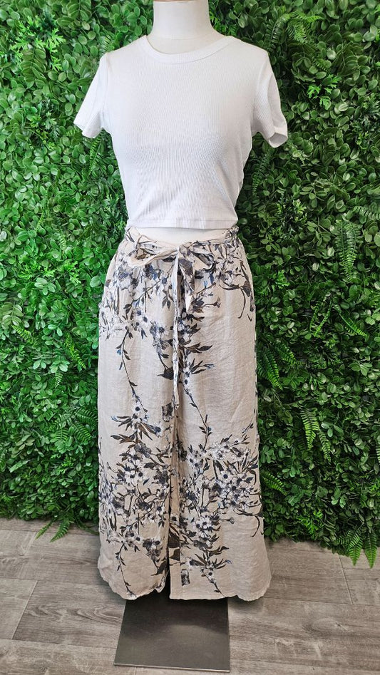 The Italian Closet Print Linen Pant BNWT (10-12)