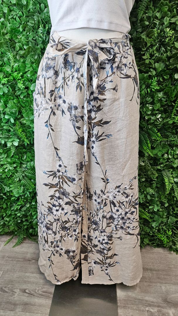 The Italian Closet Print Linen Pant BNWT (10-12)