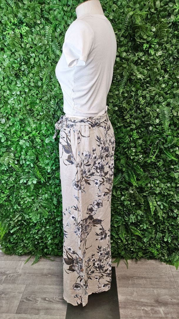 The Italian Closet Print Linen Pant BNWT (10-12)